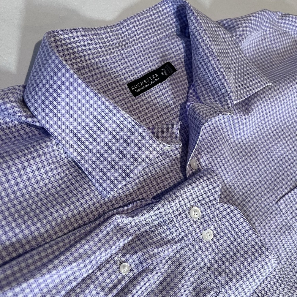 Rochester Egyptian Cotton Non-Iron Dress Shirt Purple Size 20 38/39